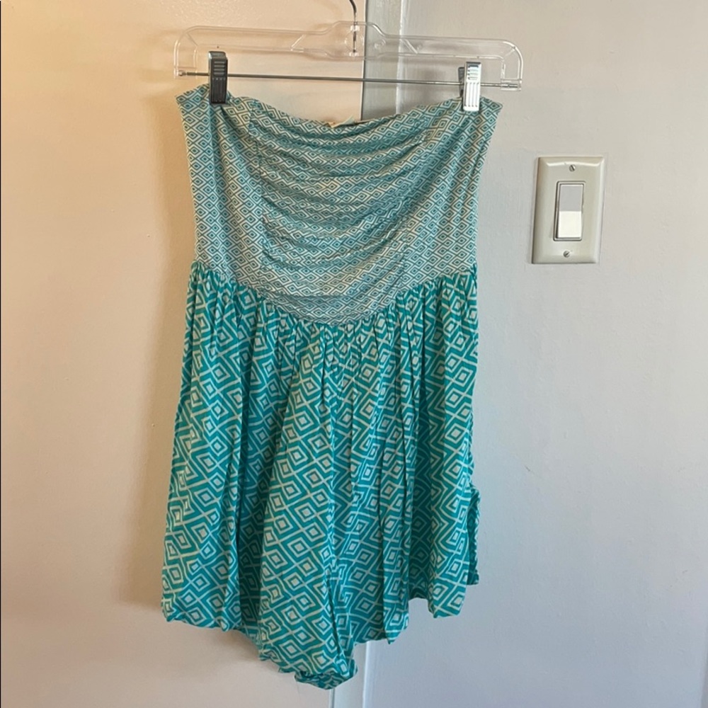 Roxy teal blue designed romper
